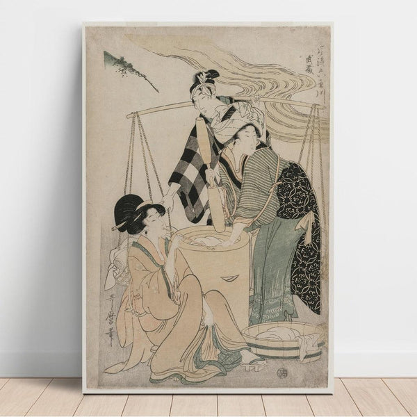 Reproduction of the painting Province of Settsu (Six Rivers in Style) - Kitagawa Utamaro
