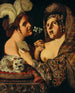 An allegory of the sense of smell and hearing - Pseudo Caroselli — artwork view