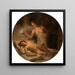 Psyche Discovers Cupid - Léon François Comerre — framed artwork on a wall