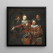 Four people in a niche - Benoît Le Coffre — framed artwork on a wall