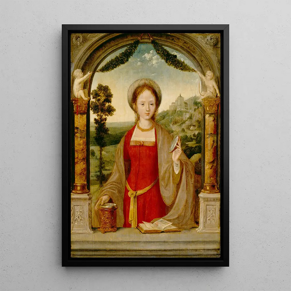 Marie Madeleine - Quentin Massys — framed artwork on a wall