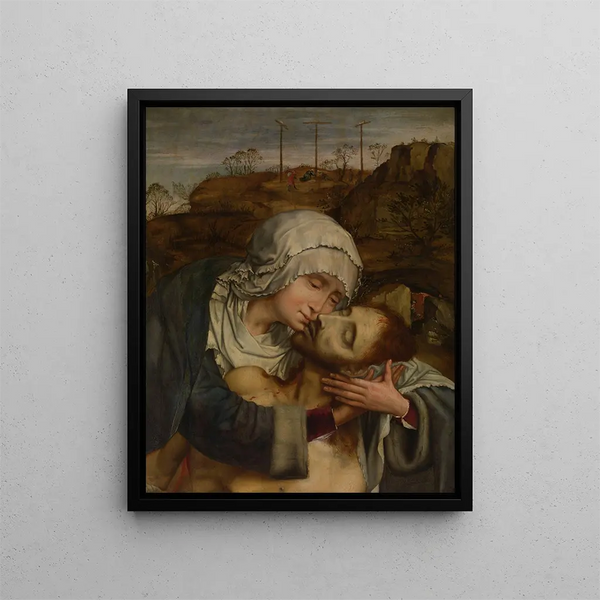 Pietà - Quentin Massys — framed artwork on a wall