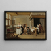 a domestic interior with a family - Quirijn van Brekelenkam — framed artwork on a wall