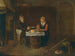 a modest interior with an elderly couple sitting at a table eating mussels and bread - Quirijn van Brekelenkam — artwork view