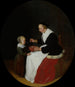 a mother giving porridge to her child - Quirijn van Brekelenkam — artwork view