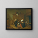 an interior with a woman peeling turnips - Quirijn van Brekelenkam — framed artwork on a wall