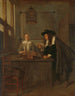 Interior painting with a lacemaker and a visitor - Quirijn van Brekelenkam — artwork view