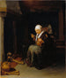Old woman eating - Quirijn van Brekelenkam — artwork view