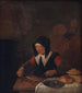 Old woman at her meal - Quirijn van Brekelenkam — artwork view