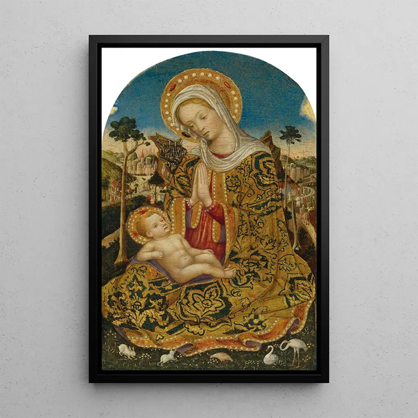 Virgin and Child - Quirizio di Giovanni da Murano — framed artwork on a wall