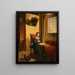 Dame étudiant la Bible - R. Gontard — framed artwork on a wall