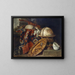 Nature morte with globe - R. V. Böhnlich — framed artwork on a wall