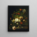 Still life with a bouquet of flowers - Rachel Ruysch — framed artwork on a wall