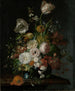 Still life with flowers in a glass vase - Rachel Ruysch — artwork view