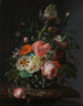 Still life with flowers on a marble table - Rachel Ruysch — artwork view