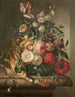 Vase of flowers and pis de mas in a niche - Rachel Ruysch — artwork view