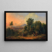 Forest and Indigenous House - Raden Saleh — framed artwork on a wall