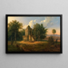 Temple javanais en ruines - Raden Saleh — framed artwork on a wall