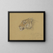 Tête de tigre - Raden Saleh — framed artwork on a wall