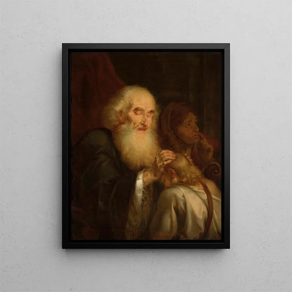 La bénédiction d'Isaac - Rafał Hadziewicz — framed artwork on a wall