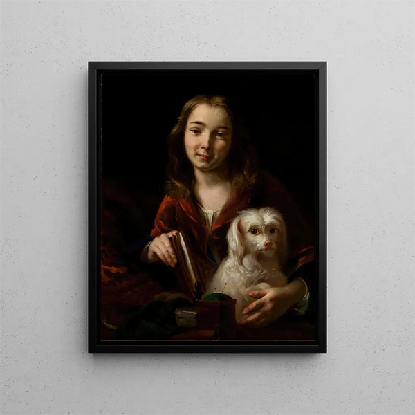 Portrait of Stefania Jaroska née Gowacka - Rafał Hadziewicz — framed artwork on a wall