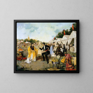 At the fair - Rafael Arroyo Fernández — framed artwork on a wall