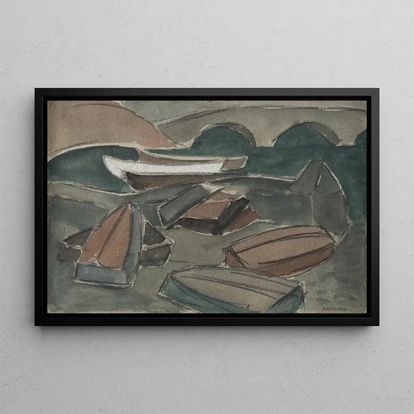 Boats - Rafael Barradas — framed artwork on a wall