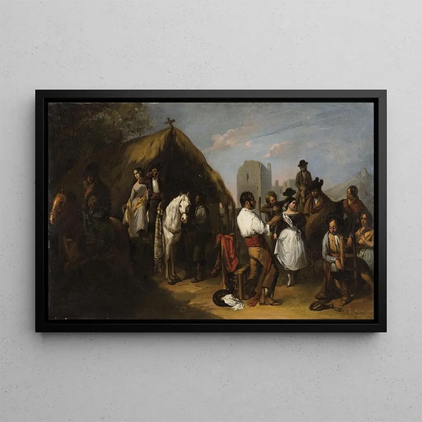At the outskirts of Seville - Rafael Benjumea — framed artwork on a wall
