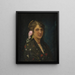 Portrait of a young woman with a rose - Rafael Enríquez Villanueva — framed artwork on a wall