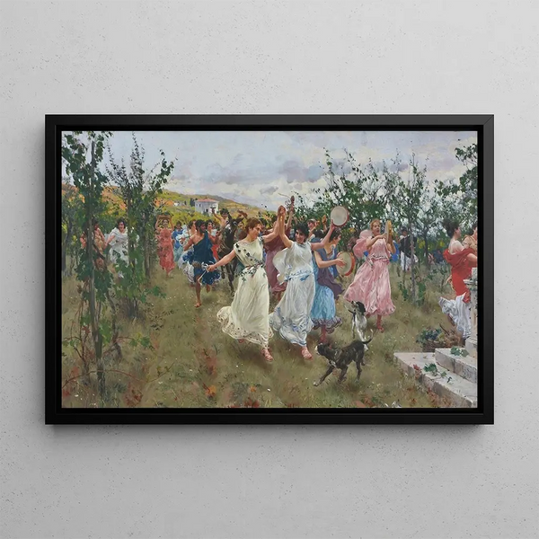 Bacchanale - Raffaello Sorbi — framed artwork on a wall