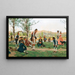Saltarello Cavalluccio, a game of leapfrog - Raffaello Sorbi — framed artwork on a wall