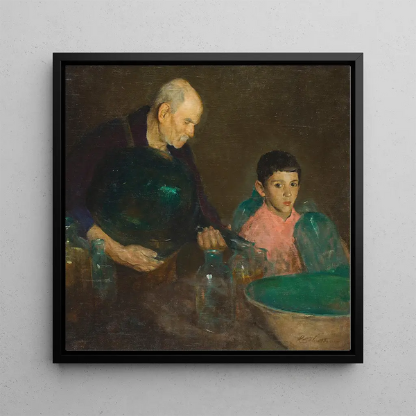 Oil Refining Painting - Charles Webster Hawthorne — framed artwork on a wall