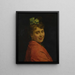 a lady's portrait with a red shawl - Raimundo de Madrazo y Garreta — framed artwork on a wall