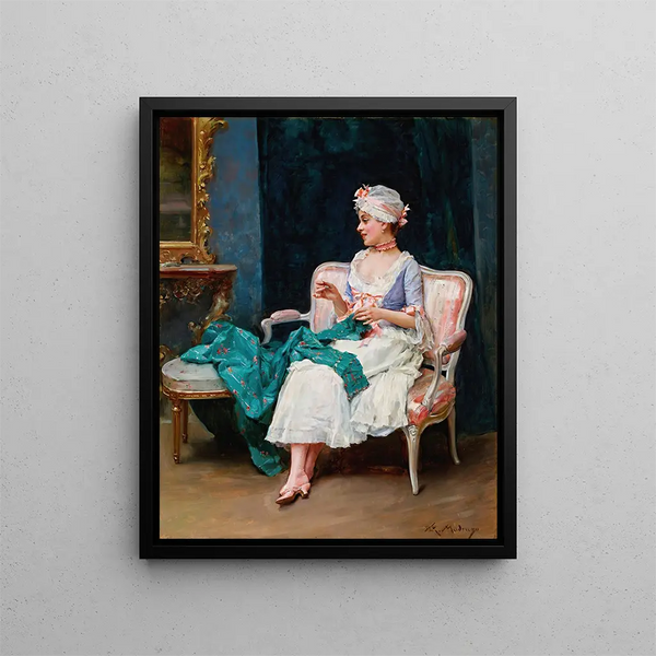 Aline - Raimundo de Madrazo y Garreta — framed artwork on a wall