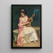 Aline with guitar - Raimundo de Madrazo y Garreta — framed artwork on a wall