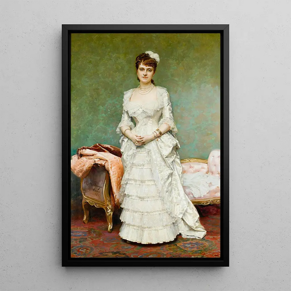 Before the Ball - Raimundo de Madrazo y Garreta — framed artwork on a wall