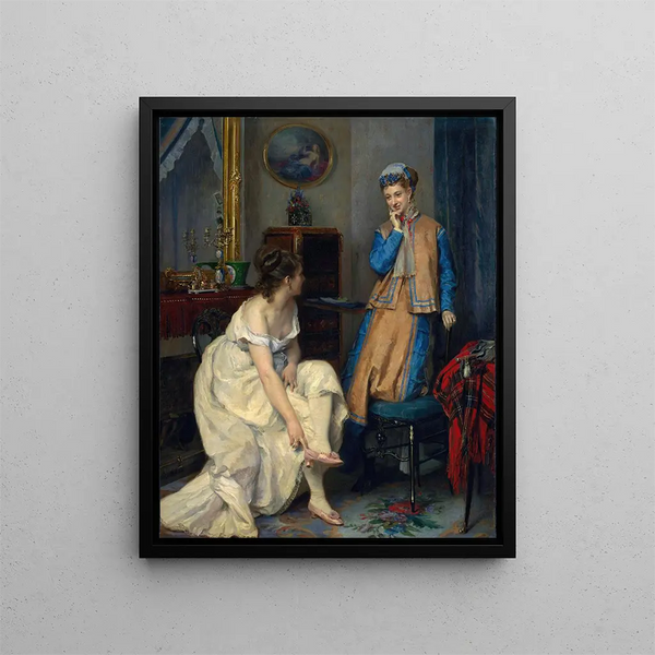 Confidence - Raimundo de Madrazo y Garreta — framed artwork on a wall