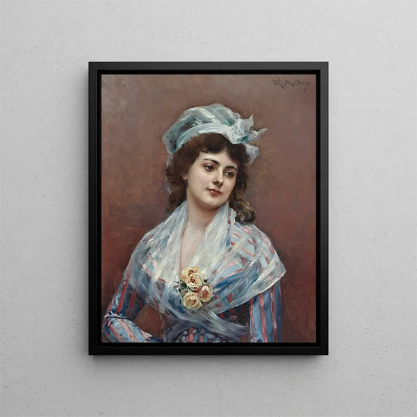 Contemplation - Raimundo de Madrazo y Garreta — framed artwork on a wall