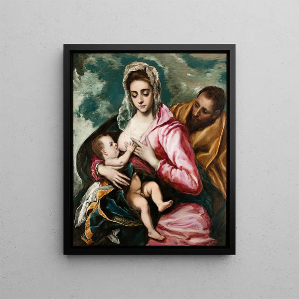 Sainte Famille - Raimundo de Madrazo y Garreta — framed artwork on a wall