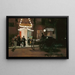 Exit from the masked ball - Raimundo de Madrazo y Garreta — framed artwork on a wall
