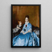 Portrait painting of Mrs. Clotilde de Cándamo and her son Carlos - Raimundo de Madrazo y Garreta — framed artwork on a wall