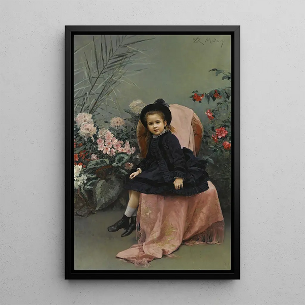 Portrait of Mercedes de Heeren - Raimundo de Madrazo y Garreta — framed artwork on a wall