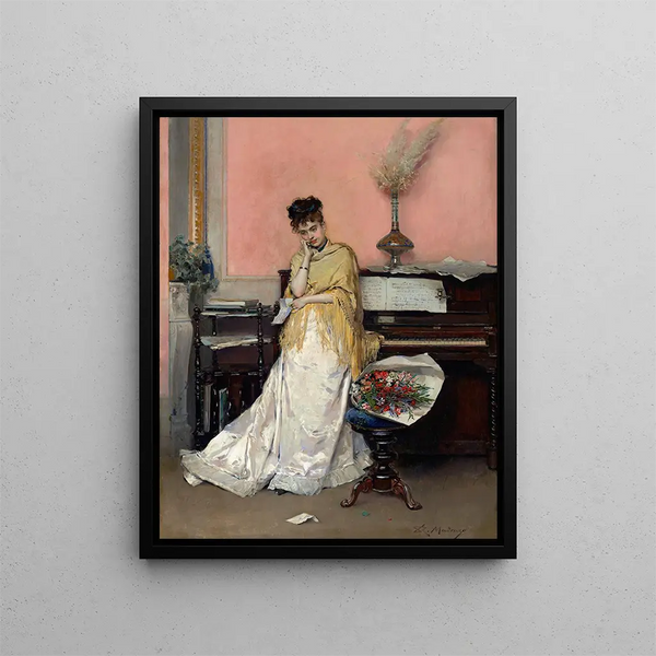 Rêverie La Lettre - Raimundo de Madrazo y Garreta — framed artwork on a wall
