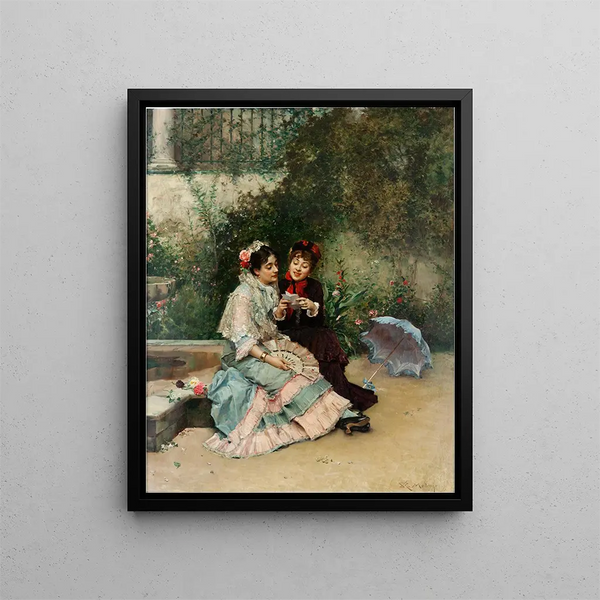 The Letter - Raimundo de Madrazo y Garreta — framed artwork on a wall
