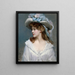 Femme en blanc - Raimundo de Madrazo y Garreta — framed artwork on a wall