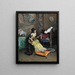 Woman with a Parrot - Raimundo de Madrazo y Garreta — framed artwork on a wall