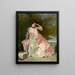 Woman with a picnic basket - Raimundo de Madrazo y Garreta — framed artwork on a wall