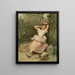 Young girl sitting at the foot of a tree - Raimundo de Madrazo y Garreta — framed artwork on a wall