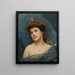 Young woman surrounded by stars - Raimundo de Madrazo y Garreta — framed artwork on a wall