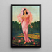 Padmini the lady of the lotus - Raja Ravi Varma — framed artwork on a wall